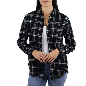 Jachs Girlfriend Button Down Plaid Flannel Size Large